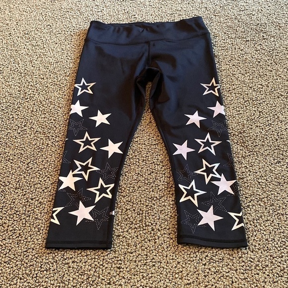Marc New York Cropped Star Black & Silver Leggings in EUC - Picture 1 of 10